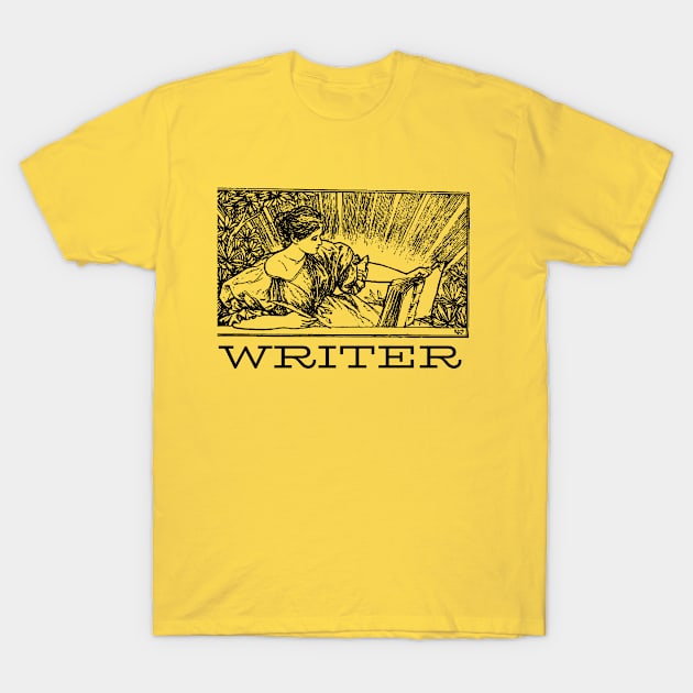 Writer Female Image T-Shirt by CasualTeesOfFashion